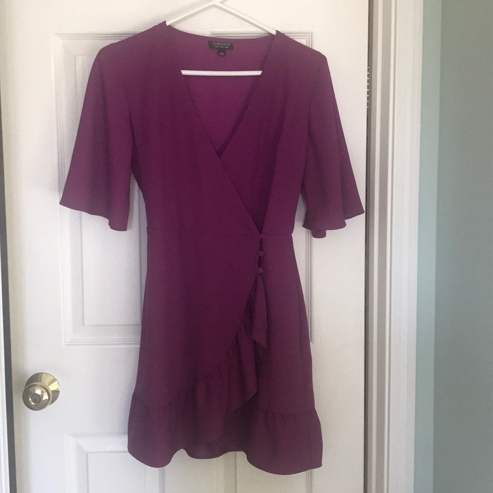 Top Shop purple wrap dress